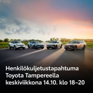 📍 14.10. Toyota Tampereella: henkilökuljetusalan ratkaisut ja edut esillä!